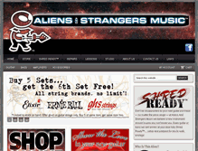 Tablet Screenshot of aliensandstrangersmusic.com
